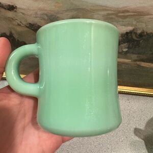 Vintage FireKing Jadeite C Handle Heavy mug